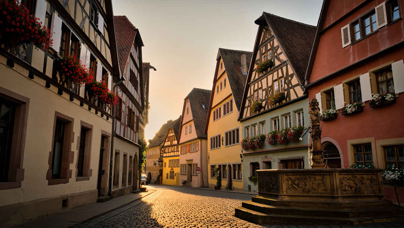 Historische Altstadt Deutschlands — Fachwerkhäuser und Kopfsteinpflaster